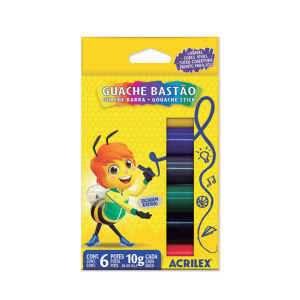 Guache Bastão  6 cores Acrilex