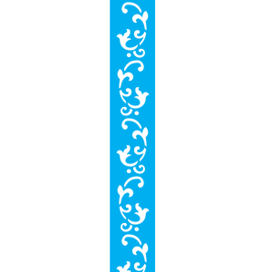Stencil OPA 1121- Arabesco Folhas 4 x 30 cm