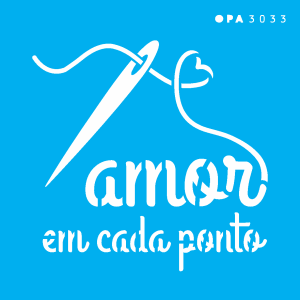 Stencil OPA 3033 Frase Amor em Cada Ponto 10 x 10 cm