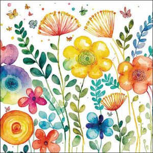 Guardanapo Decoupage Floral Branco vibrante primavera Ref. 13318430