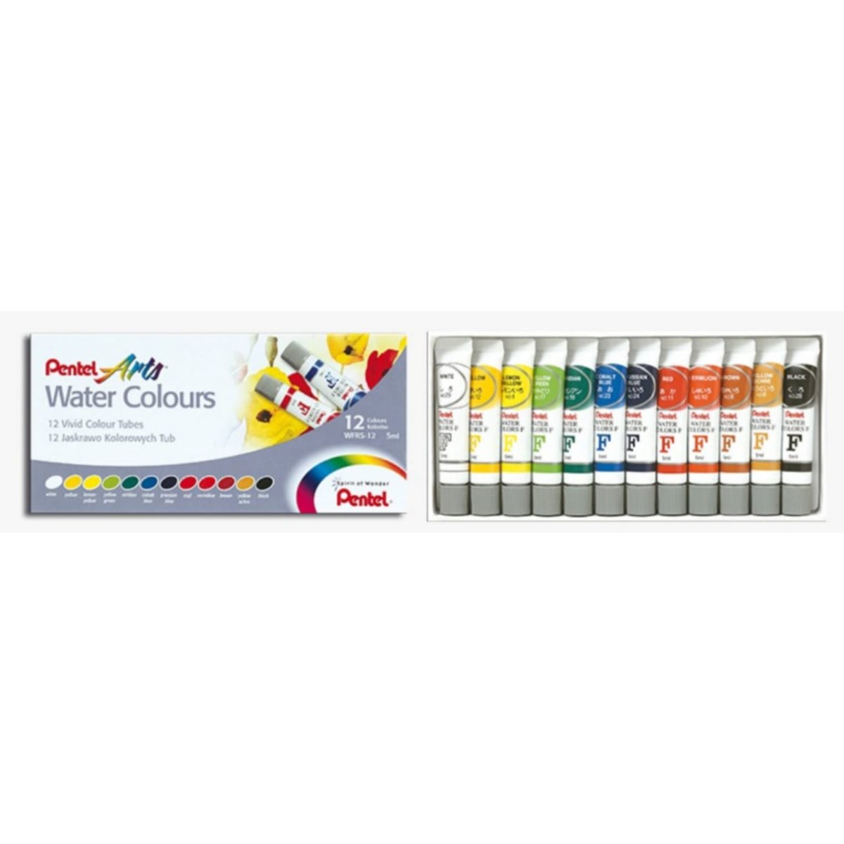 Aquarela Bisnaga12 cores Pentel