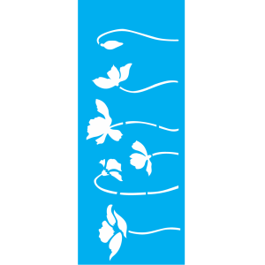 Stencil OPA 17 x 42 Ref. 2256 -Flores Papoulas