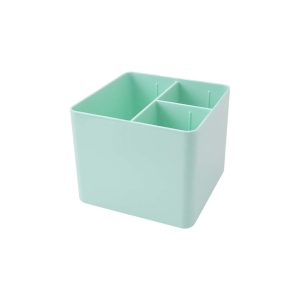 Porta Objetos com 3 divisórias DelloColor -Verde Pastel