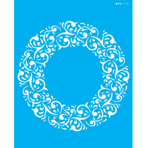 Stencil OPA 3101 Moldura Redonda Arabesco I 20 x 25