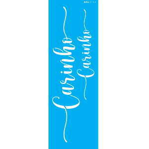 Stencil OPA 3132 Palavras Lettering Carinho 10 x 30