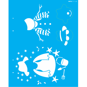 Stencil Natal OPA 3148 Boneco de Neve Verão I 20 x 25