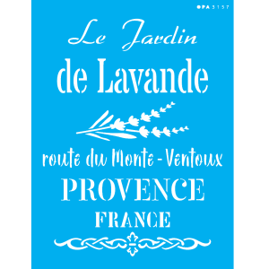 Stencil OPA 3157 Frase Le Jardin 15 x 20