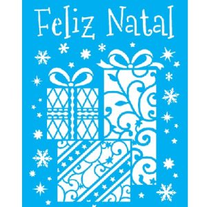Stencil Natal OPA 3282 Presentes Natal 15×20