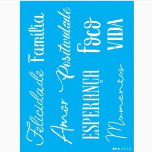 Stencil OPA 3310 Palavras Lettering II-15 x 20