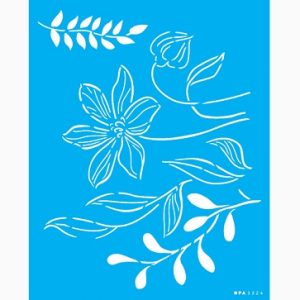 Stencil OPA 3324 Orgânico Flor e Folhas 20 x 25