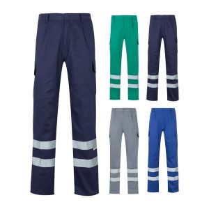 Calças em sarja multibolsos VL ASCLEPIUS