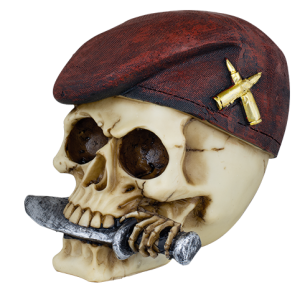 CAVEIRA MILITAR EM RESINA 13,5CM TOLE10 IMPERIAL