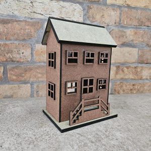 Casinha Vila 02 Modelo 8 -18,5cm Alt. MDF 3/6mm
