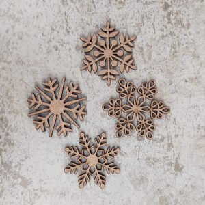 Aplique Flocos de Neve MDF 3mm