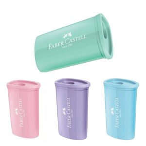 Apontador c/ Deposito Triangular Tons Pastel -Faber Castell