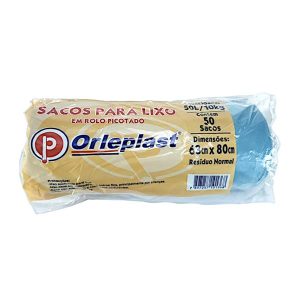 SACO PARA LIXO 50 LITROS COM 50 UNIDADES ORLEPLAST