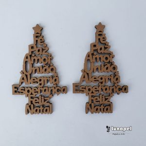 Aplique Pinheiros c/ Escrita – 3mm