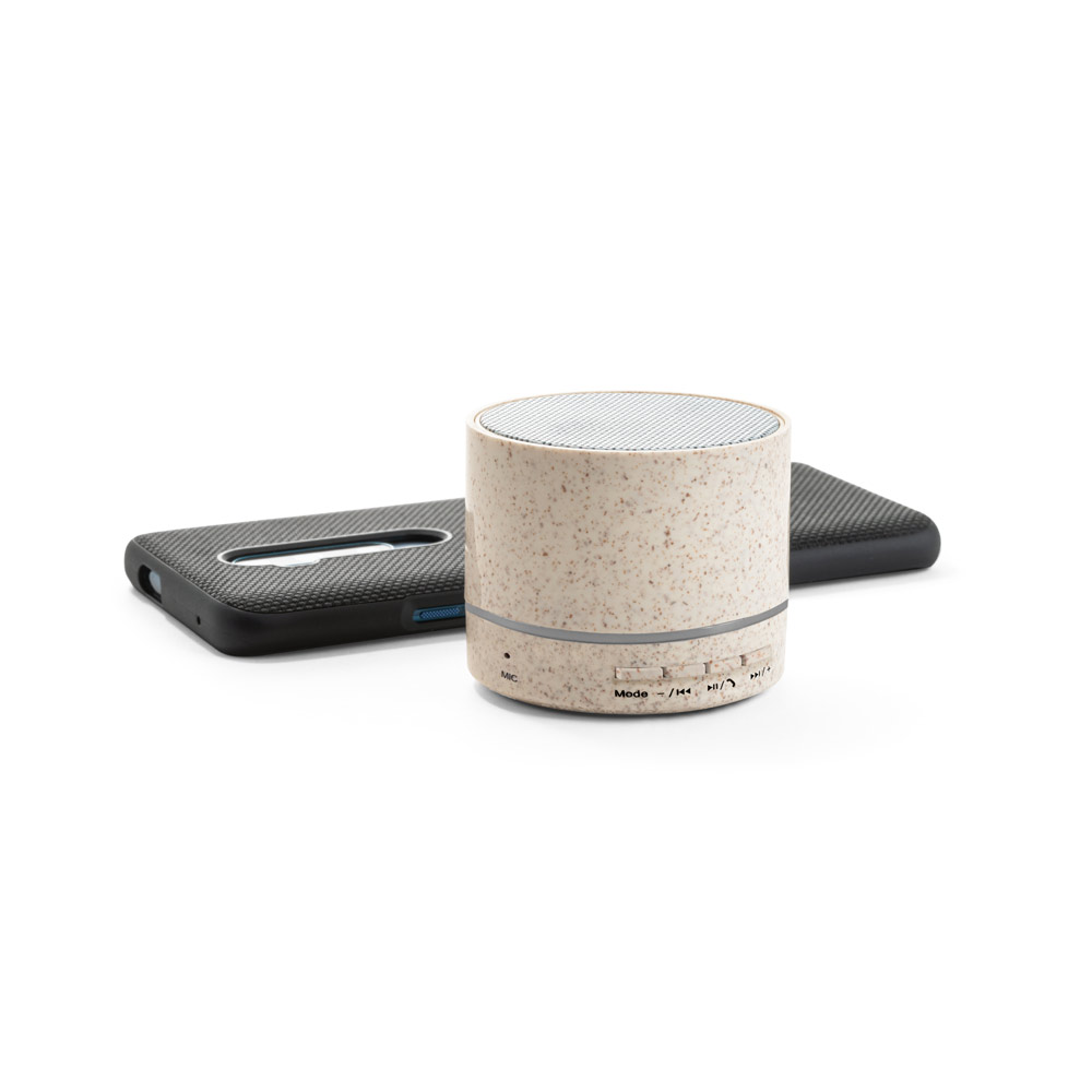 Coluna de som em fibra de palha e ABS com microfone LINEU - Image 4