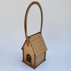 Casinha Cestinha com Alça Pequena MDF