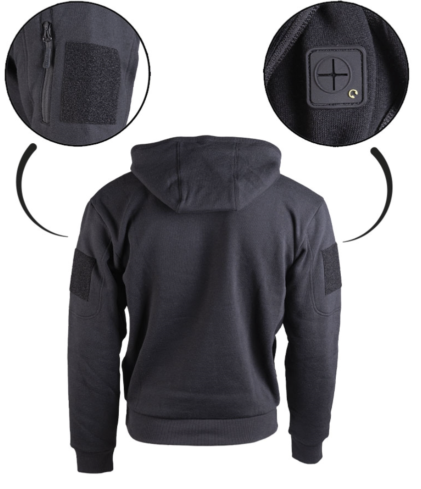 SWEAT TACTICAL HOODIE PRETA MIL-TEC - Image 3
