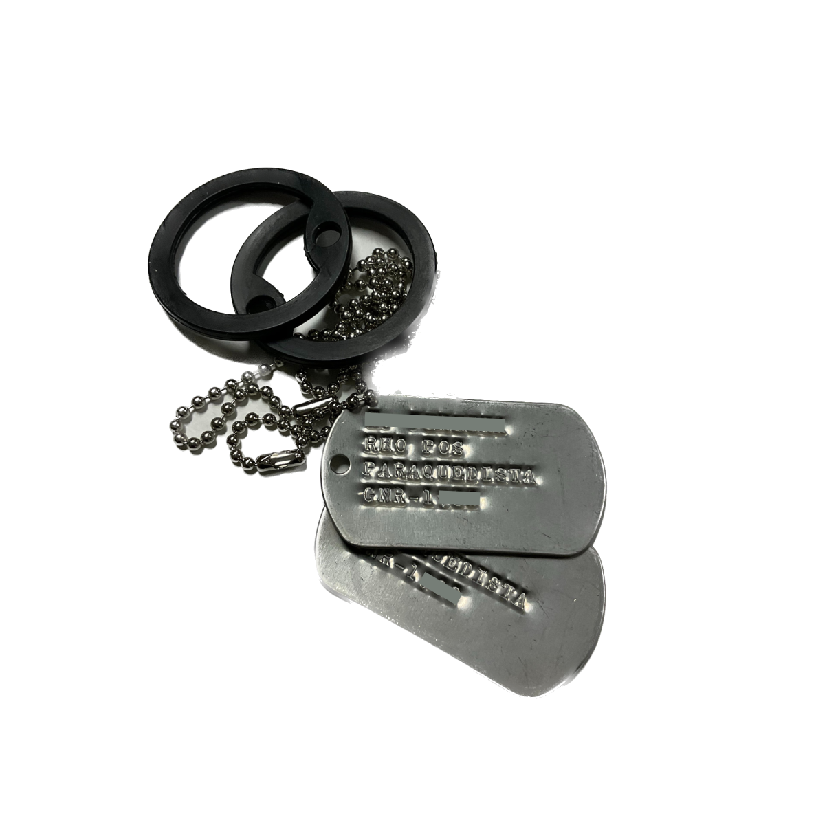 CHAPAS DE IDENTIFICAÇÃO C/ SILENCIADOR C/ GRAVAÇÃO | DOG TAG PERSONALIZADA - Image 2
