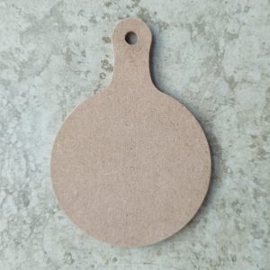 Mini Tábua Carne Redonda Decorativa MDF 6mm