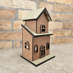 Casinha Vila 02 Modelo 7 – 18cm Alt. MDF 3/6mm