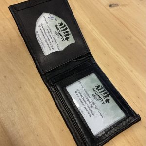 CARTEIRA EM PELE PRETA | MODELO PSP (CRACHÁ + DOCUMENTO DE IDENTIFICAÇÃO + CARTÕES/NOTAS)