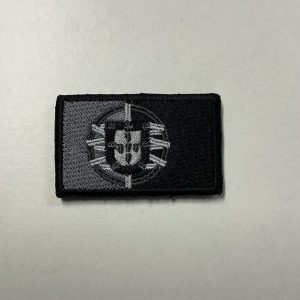 BANDEIRA DE PORTUGAL BORDADA TÁTICA/PRETA 5CMX3CM