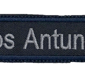 TIRA/PLACA DE NOME BORDADA C/ VELCRO – MODELO POLÍCIA 2,5X11CM