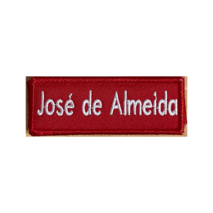 TIRA/PLACA DE NOME BORDADA C/ VELCRO – MODELO BOMBEIROS SIMPLES