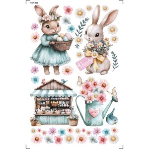 Transfer de Imagem Páscoa -TISP-009 Coelhos Doces