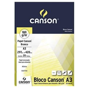 Bloco Desenho A-3 Branco 180g 20fls Canson