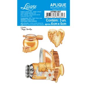 Aplique em Papel e MDF- APM6-007 Coleção Doces Momentos