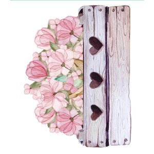 Aplique em Papel e MDF- APM8-1336 Coleção Carinho Caixote