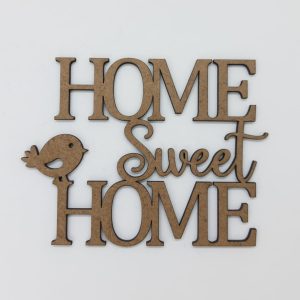 Aplique Home Sweet Home com Pássaro