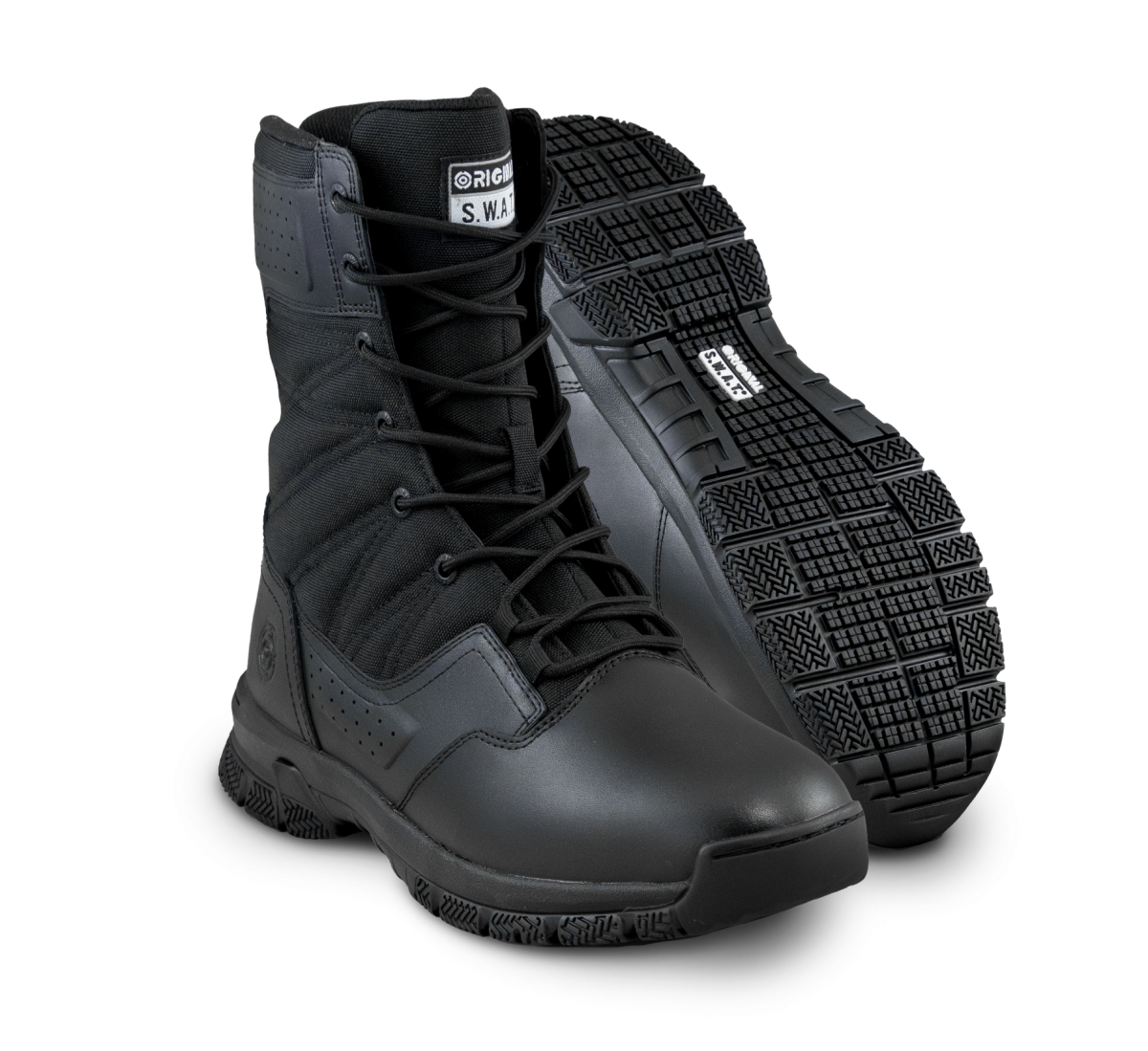 BOTA TÁTICA PROTEC 8″ SZ/COM FECHO LATERAL POLISHABLE TOE ORIGINAL SWAT