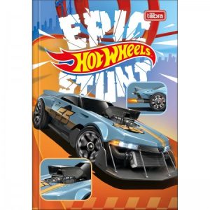 Caderno Brochura Capa Dura 1/4 Hot Wheels 80 Folhas Tilibra