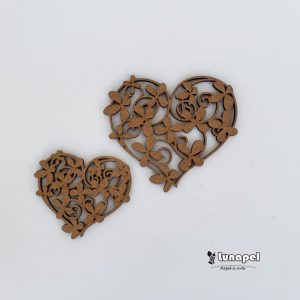 Apliques Corações com Arabescos – 3mm