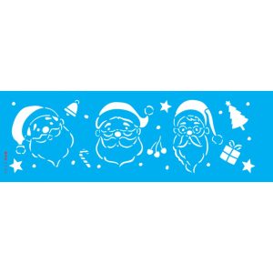 Stencil OPA 3700 Infantil Trio Papai Noel 10 x 30