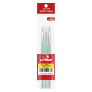 Kit Pincéis Cabo Ergonômico Filete Ref.4005 Condor