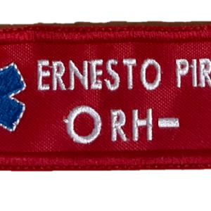TIRA/PLACA DE NOME BORDADA C/ VELCRO – MODELO BOMBEIROS