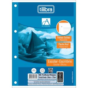 Refil Tiliflex Folhas Soltas para Caderno Argolado Universitário Académie 96 Folhas Tilibra