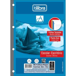 Refil Tiliflex para Caderno Argolado Universitário Académie Tarjado 96 Folhas Tilibra