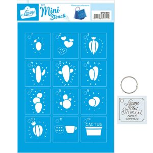 Stencil Litoarte 12 Mini Chaveiro 4,5cm STMI-006 – Cactos