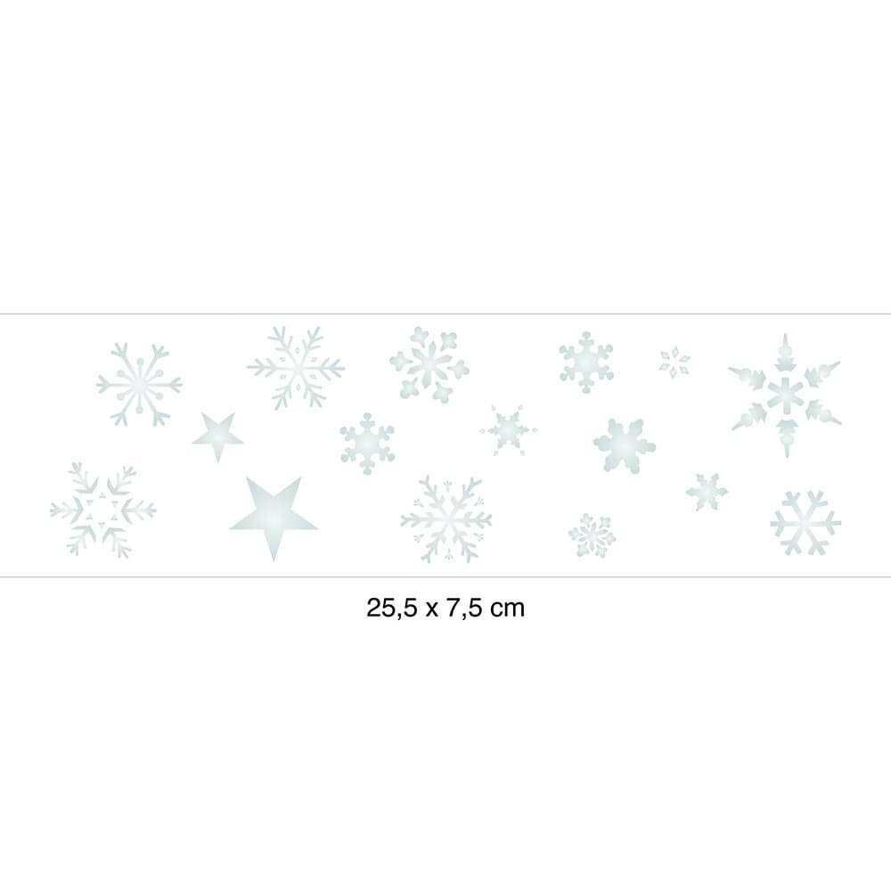 Stencil Natal Litoarte STN-034 Flocos de Neve- 8,4 x 28,5cm - Image 3