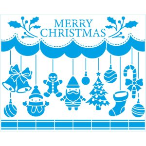 Stencil Natal Litoarte STRN-035 Cortina