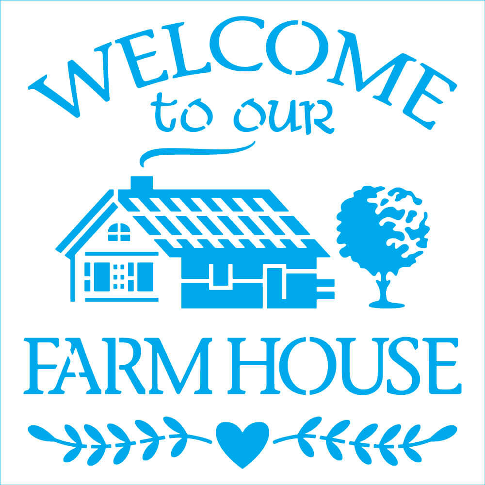 Stencil Litoarte Farm STXX-348 Welcome To Our 20 x 20cm - Image 2