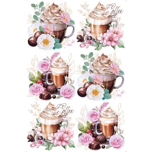 Transfer de Imagem Big -TIB-007 Café Vintage Flores